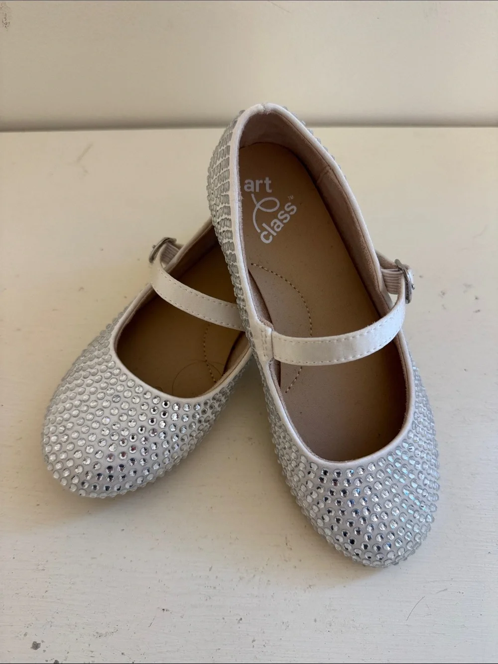 art class Silver Rhinestone Mary Jane Dress Shoes